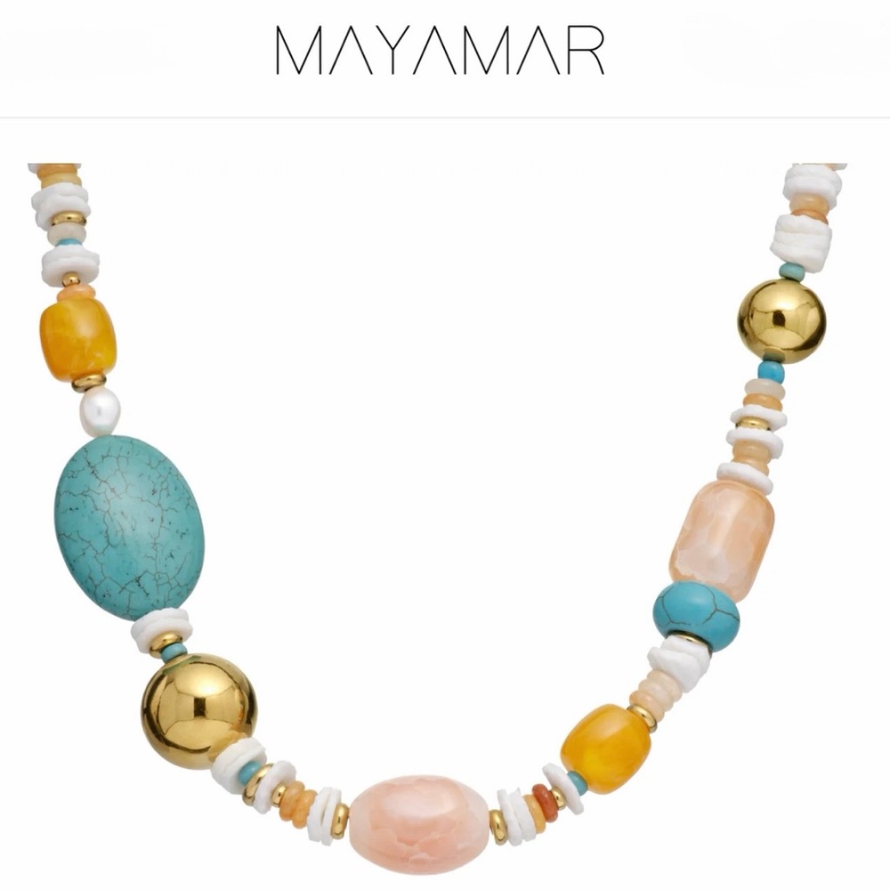 Multicolor Genuine Stone Necklace